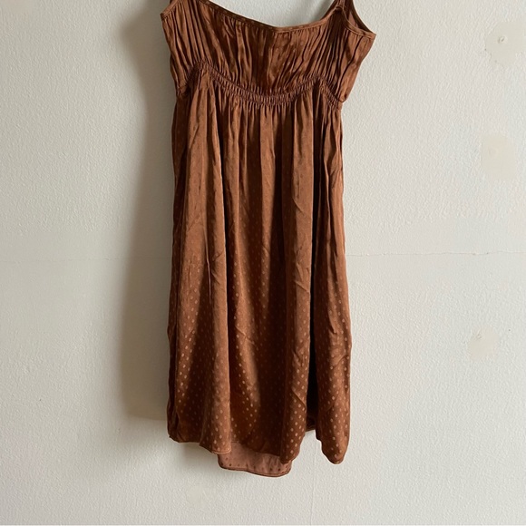 Aritzia Wilfred Minnie polka dots rust mini dress - Picture 6 of 11